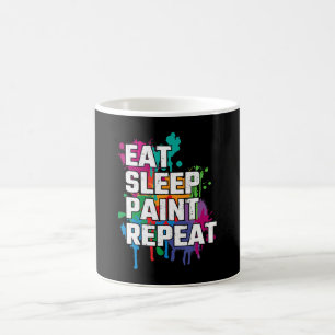 Painting Eat Sleep Paint Repeat Funny Painting Coffee Mug