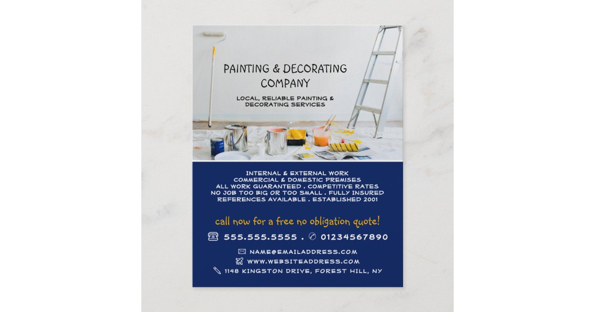 Painting Equipment, Painter & Decorator Flyer Zazzle