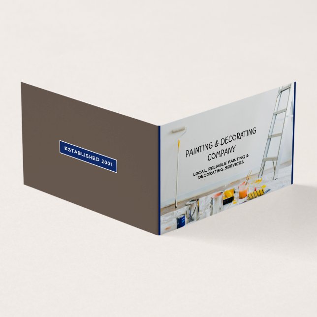 Painting Equipment, Painter & Decorator Photo Business Card (Outside)