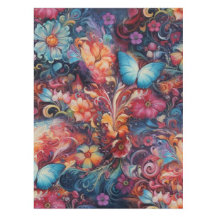 Painting Fantasy Flowers expressing nature Tablecloth