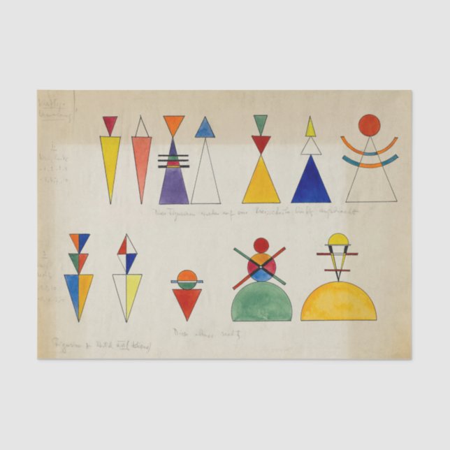 Painting Figurines by Wassily Kandinsky Tissue Paper (Front)