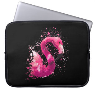 Painting Flamingo Pink Watercolor Painting Gift Laptop Sleeve