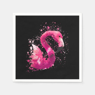 Painting Flamingo Pink Watercolor Painting Gift Napkin
