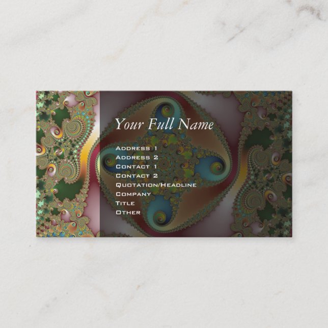 Painting - Fractal Art Business Card (Front)