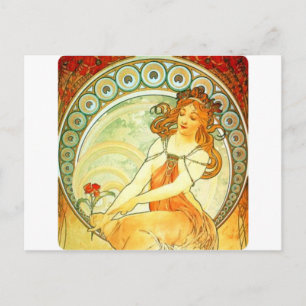 Painting. From The Arts Series by Mucha Postcard