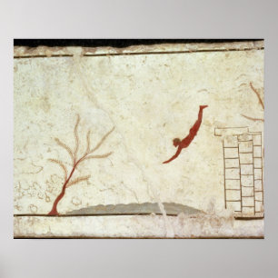 Painting from the Tomb of the Diver from the south Poster