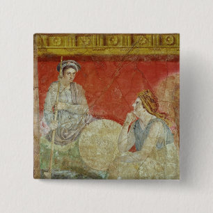 Painting from the Villa Boscoreale 15 Cm Square Badge