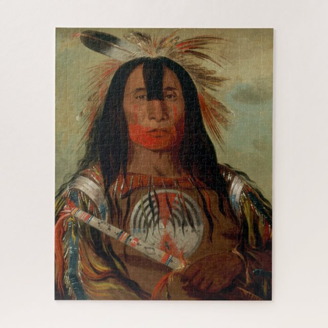 PAINTING GEORGE CATLIN BUFFALO BULL'S BACK FAT JIGSAW PUZZLE (Vertical)