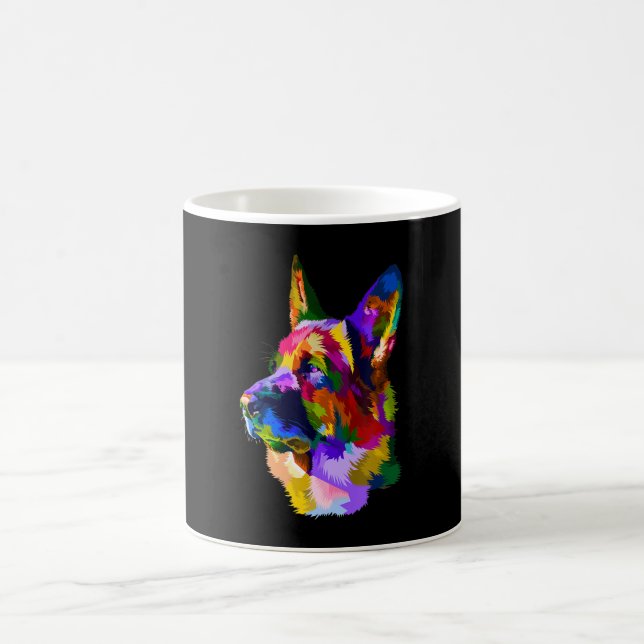Painting |German Shepherd Painting Art Pet Dog Mom Coffee Mug (Center)