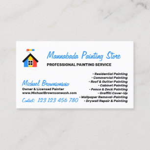 Painting House Home Decor Modern Professional Business Card