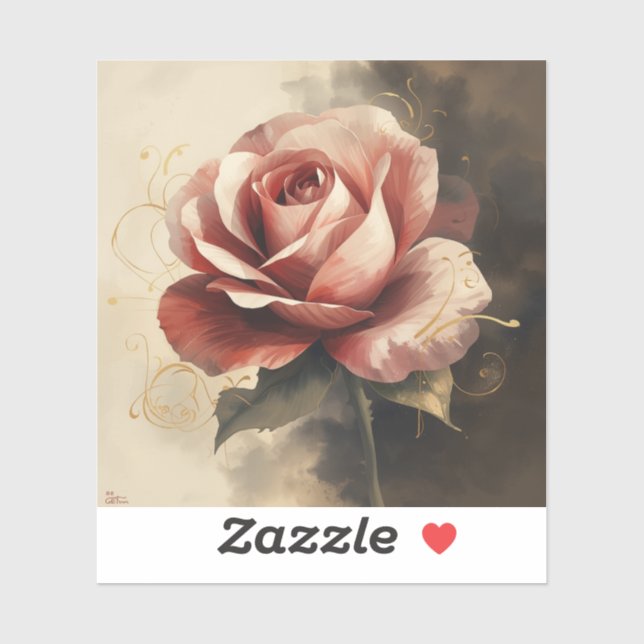 Painting Images featuring stylised blooming roses (Sheet)