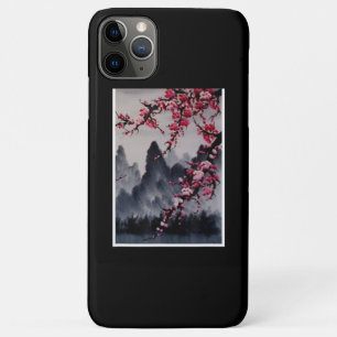 Painting Japanese Art Cherry Blossom Mountain iPhone 11 Pro Max Case