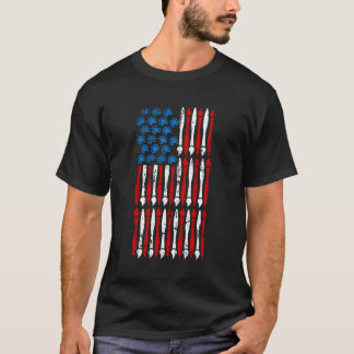Painting Kit American Flag 4Th Of July Painter Usa T-Shirt