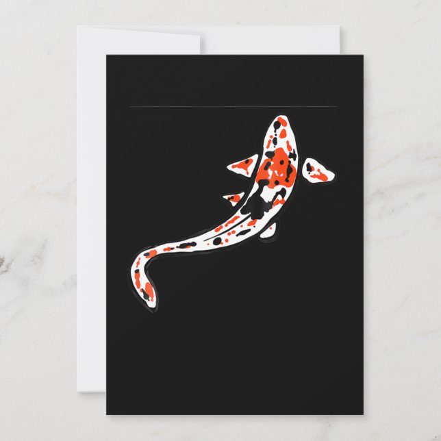 Painting |Koi Carp Minimal Art Painting Meditation Holiday Card (Front)