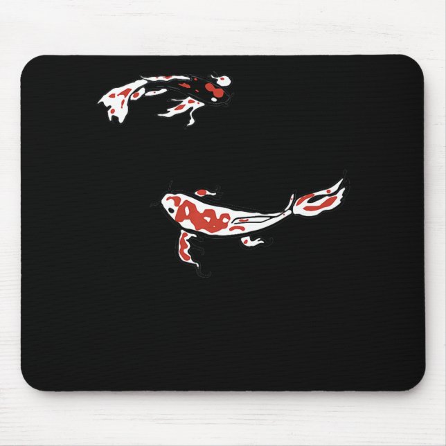 Painting |Koi Carp Minimal Art Painting Meditation Mouse Mat (Front)