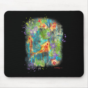 Painting Koi Fish Painting Zen Japanese Distressed Mouse Mat