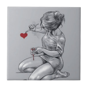 Painting Love Tile