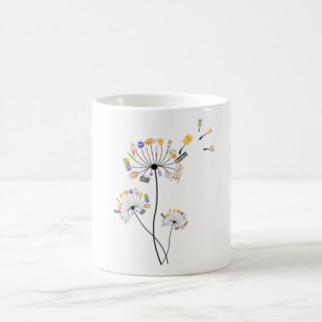 Painting Lovers Dandelion Gift For painters Arts T Coffee Mug (Center)
