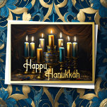 Painting Menorah Happy Hanukkah Holiday Card<br><div class="desc">Holiday themed items designed by Umua. Printed and shipped by Zazzle or their affiliates.</div>
