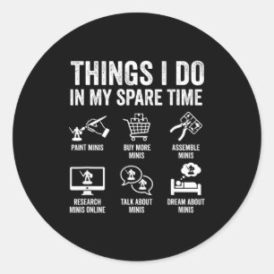 Painting Miniatures Tabletop Wargame Board Games E Classic Round Sticker