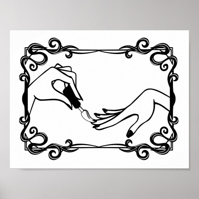 Painting Nail Polish is an Art Poster (Front)