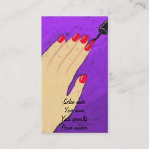 Painting Nails Nail Tech Business Card