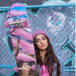 Painting Of A Cherry Blossom Tree  Skateboard<br><div class="desc">This AI-created painting in bright colours features a hot pink cherry blossom tree in historic Japan.</div>