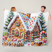 Painting of a Colourful Candy Gingerbread House