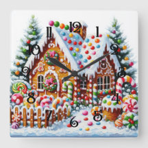 Painting of a Colourful Candy Gingerbread House