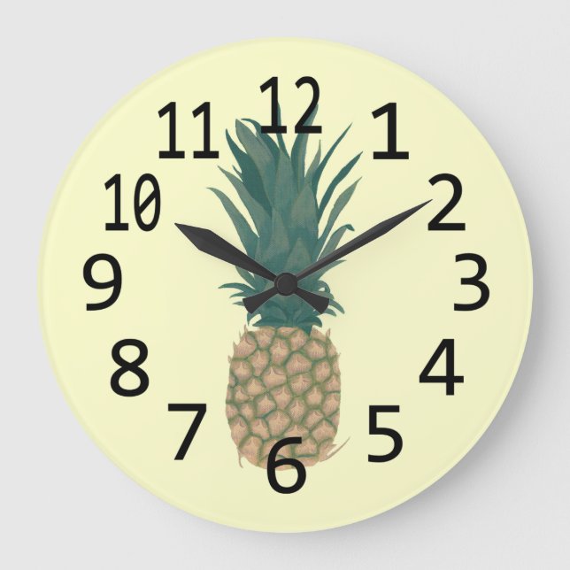 Painting of a fresh Pineapple Wall Clocks (Front)