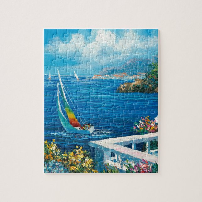Painting Of A Sailboat Jigsaw Puzzle (Vertical)