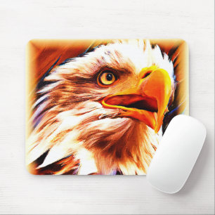 Painting of a Stunning Eagles Face. Buy Now Mouse Mat