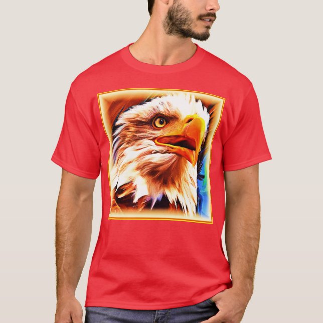 Painting of a Stunning Eagles Face. Buy Now! T-Shirt (Front)