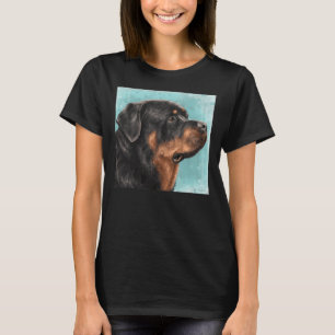 Painting Of An Adorable Rottweiler From The Side L T-Shirt