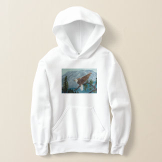 Painting of an Eagle Youth Pullover Hoodie
