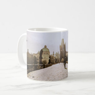 Painting of Charles bridge in Prague on sunrise Coffee Mug
