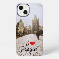 Painting of Charles bridge in Prague on sunrise