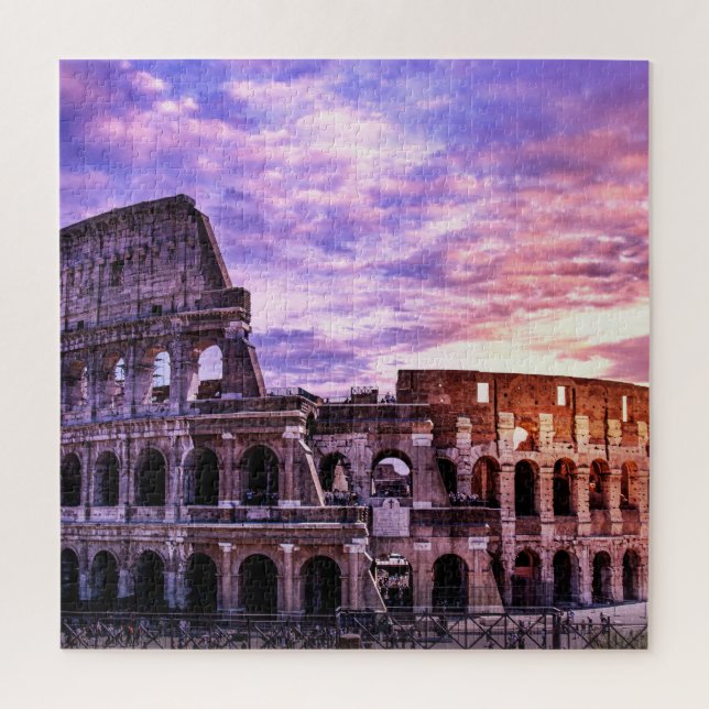 Painting of Colosseum in Rome at sunset Jigsaw Puz Jigsaw Puzzle (Vertical)