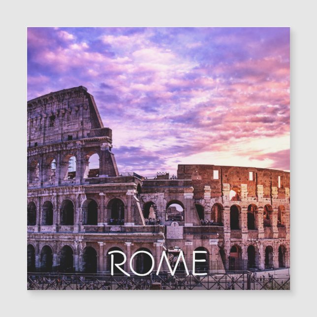 Painting of Colosseum in Rome at sunset Magnet (Front)