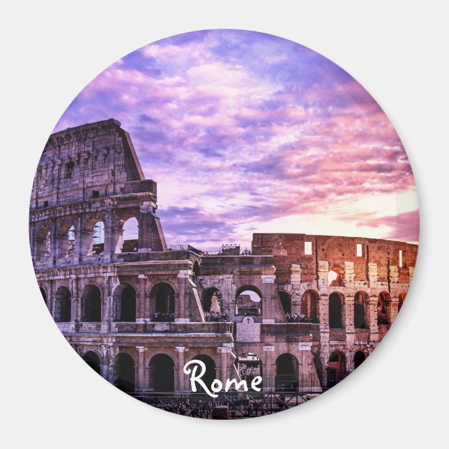 Painting of Colosseum in Rome at sunset Magnet (Front)