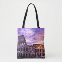 Painting of Colosseum in Rome at sunset