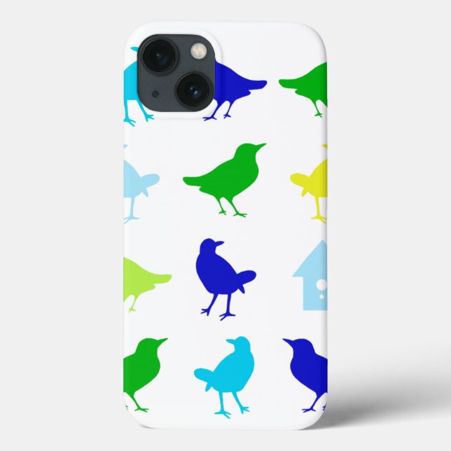 Painting of Coloured Birds by Chariklia Zarris Case-Mate iPhone Case (Back)