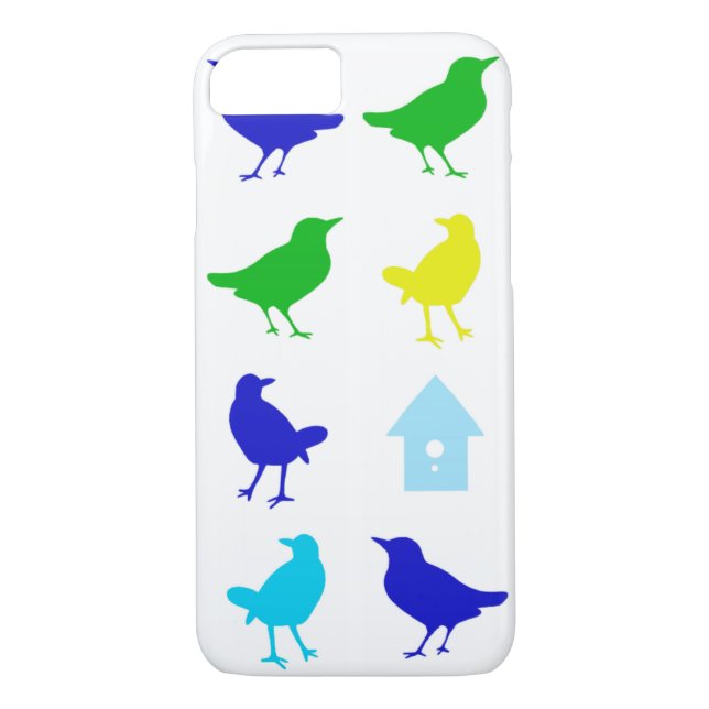 Painting of Coloured Birds by Chariklia Zarris Case-Mate iPhone Case (Back)
