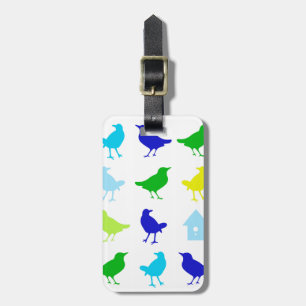 Painting of Coloured Birds by Chariklia Zarris Luggage Tag