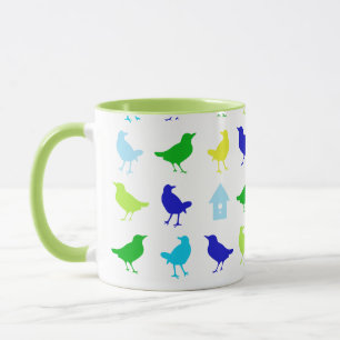 Painting of Coloured Birds by Chariklia Zarris Mug