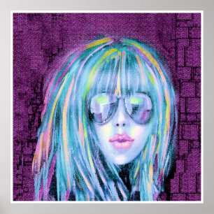 Painting of Contemporary Young Woman 2 Poster