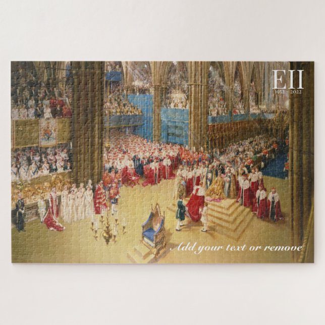 Painting of Coronation of H.M. Queen Elizabeth II, Jigsaw Puzzle (Horizontal)