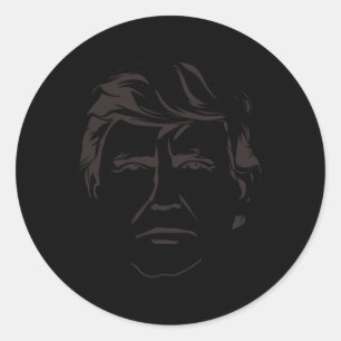 Painting Of Donald Trump Classic Round Sticker