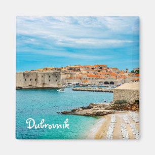 Painting of Dubrovnik beach Magnet