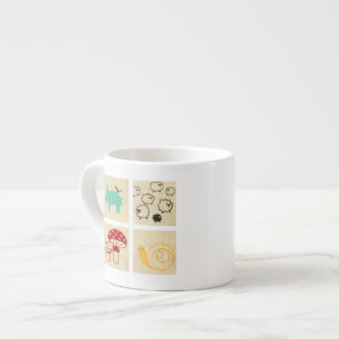 Painting of Four Children's Wood Blocks Espresso Cup